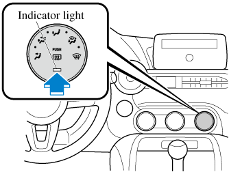 Car indicator, dashboard, defrost, rear window defroster icon