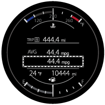 Displays the 0 position when the vehicle speed decreases to a constant ...